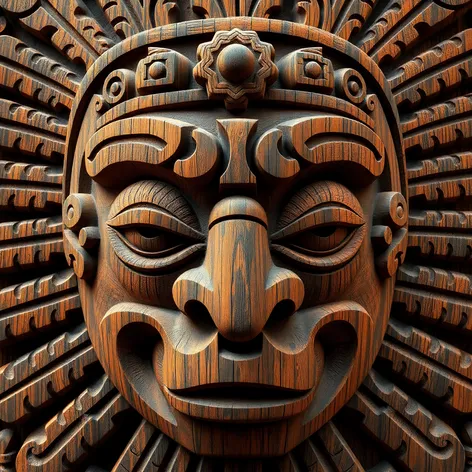 aztec wood mask