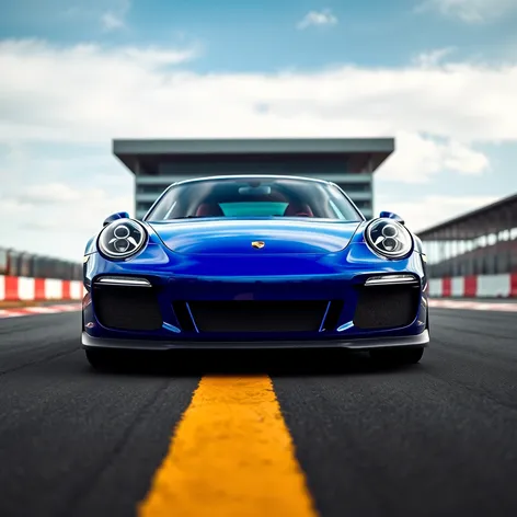 blue porsche