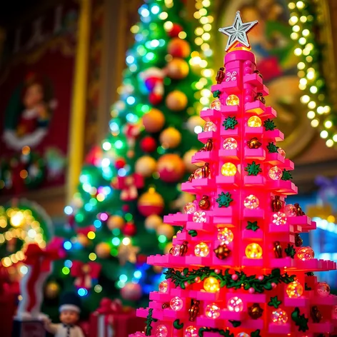 pink lego christmas tree