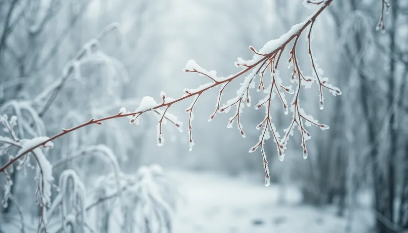 snow willow branches