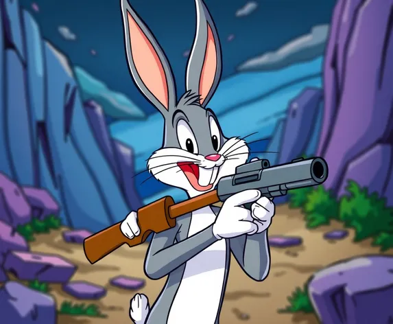 bugs bunny with gun