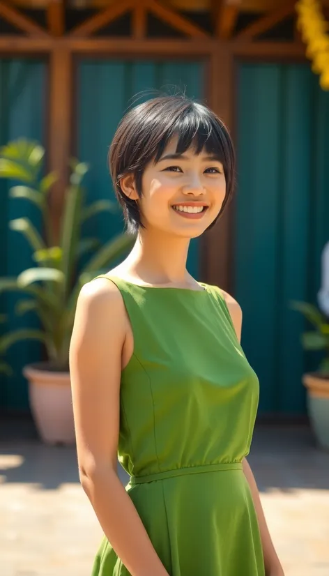 short hair girl in