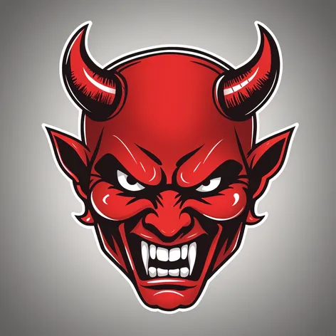 Red devil face logo