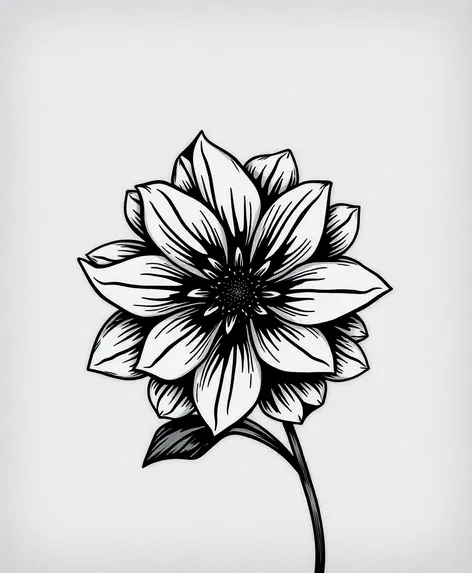 black & white flower