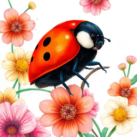 ladybird colouring pages