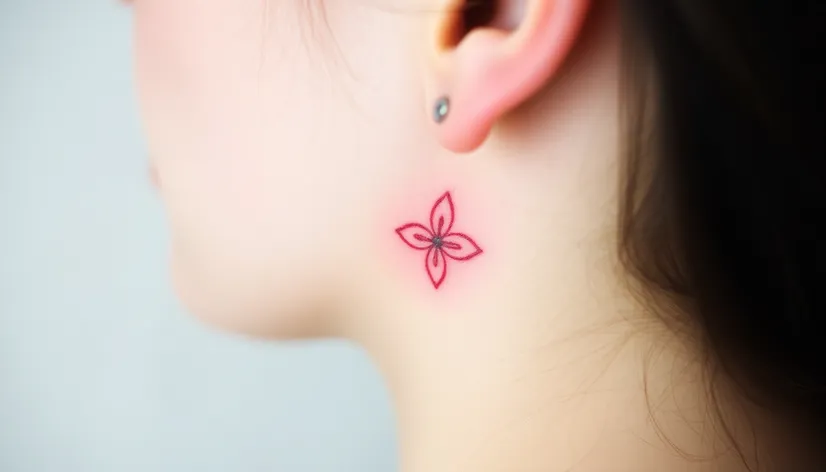 behind ear tattoo