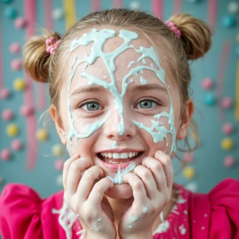 girl with icing all