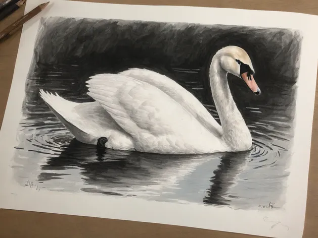 swan drawing