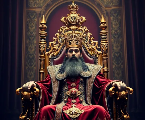 king sitting throne