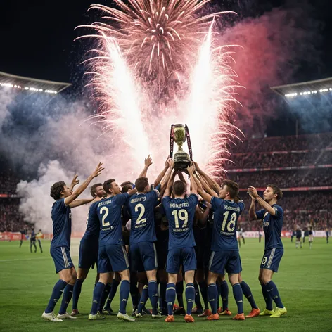 soccer team on pitch