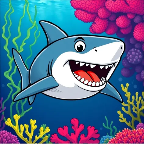 shark great white cartoon