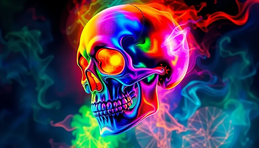 rainbow skull