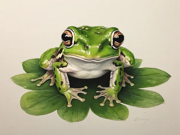 cute frog drawing