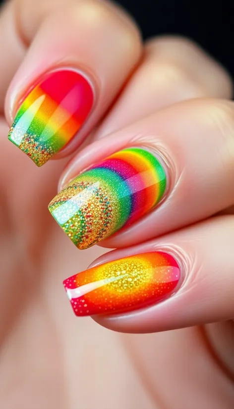 rainbow nail designs