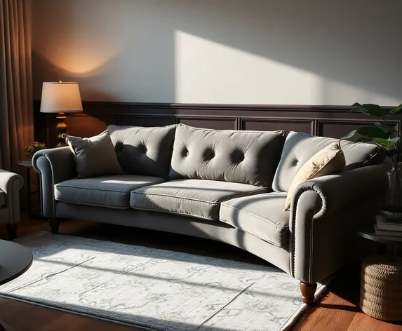 gray velvet couch