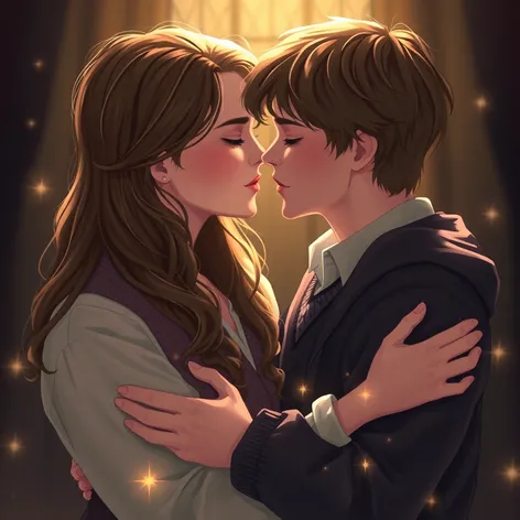 harry hermione kissing