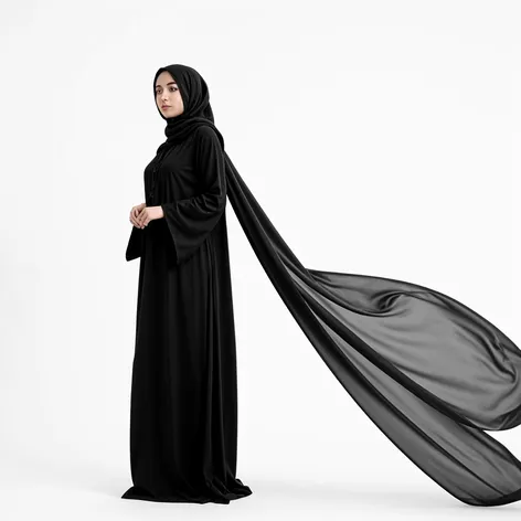 ABAYA WOMEN BLACK DRESS