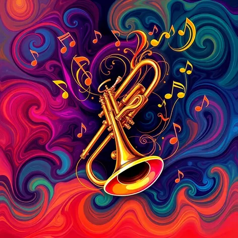 music drawings trumpet