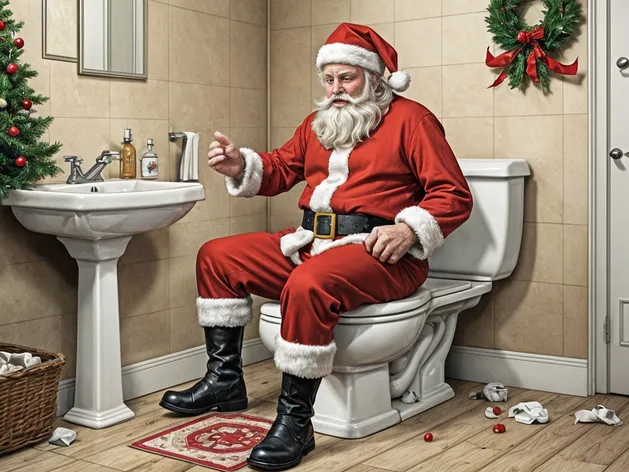 Santa Claus going poo