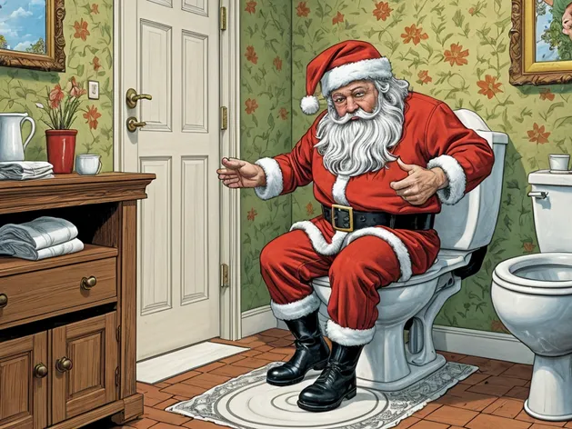 Santa Claus going poo