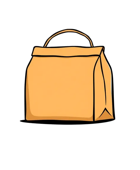 brown clipart lunch bag