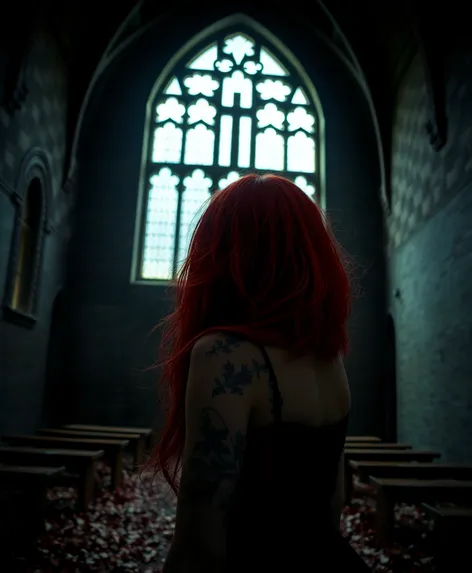 goth red hair