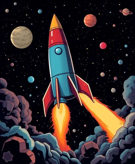 vector realistic rocket clipart