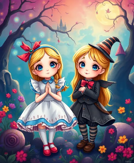 alice and wonderland twins