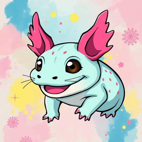 cartoon axolotl