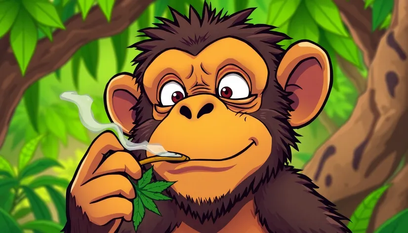 monkey smoking weed