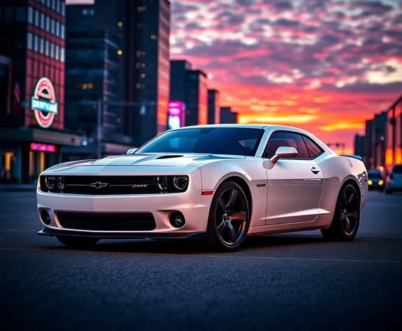 white dodge camaro