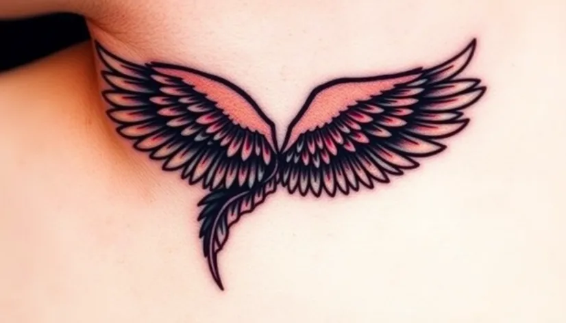 wing neck tattoo