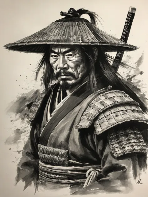 samurai drawing