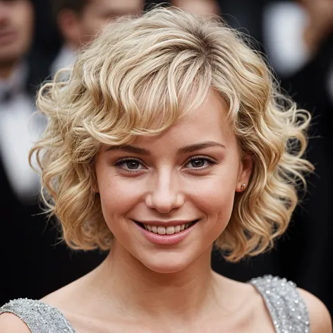 Short blond with curls