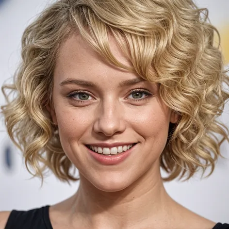 Short blond with curls