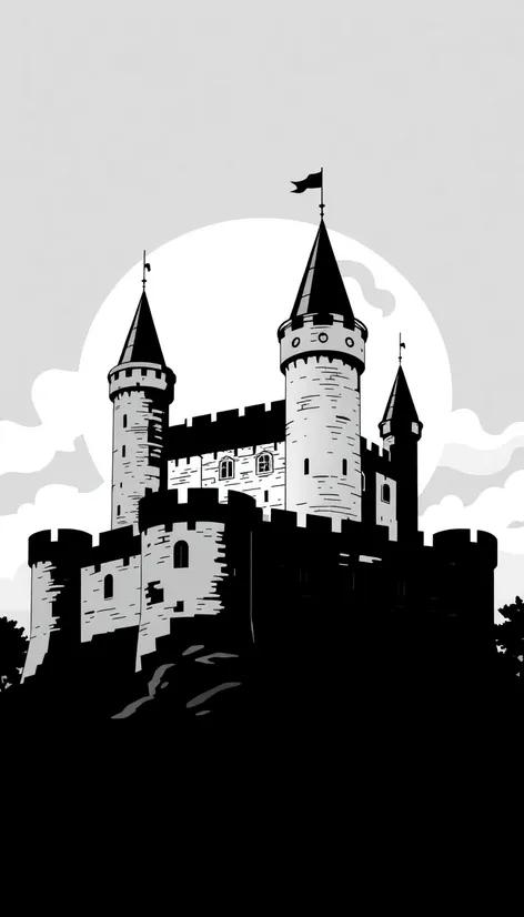 castle clip art black