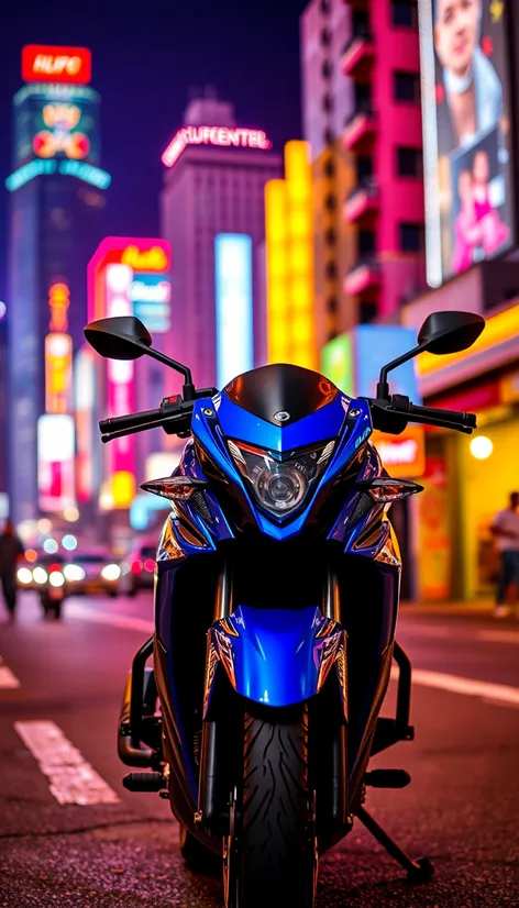 blue motorcycle