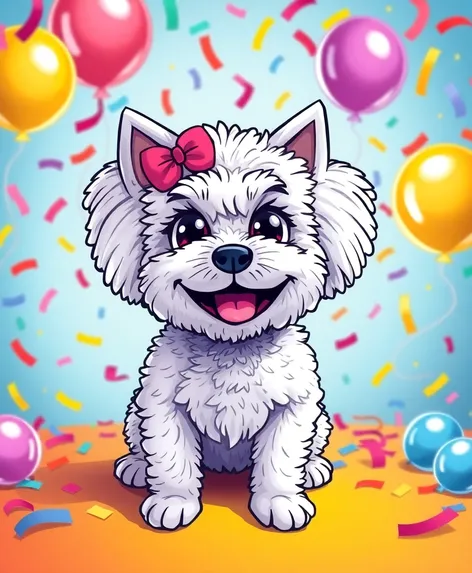 cartoon bichon frise