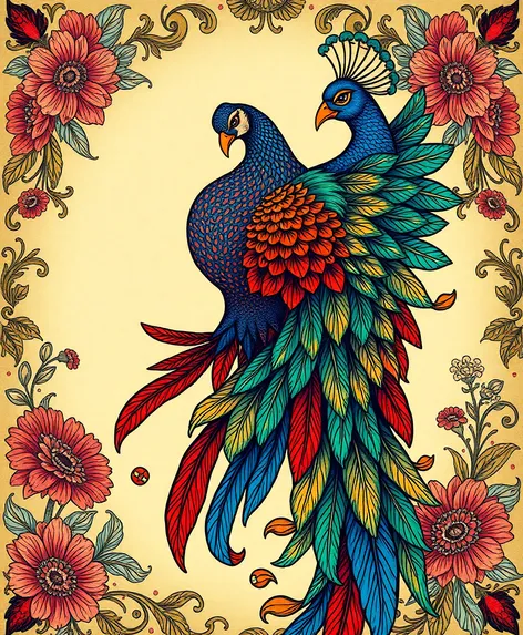 peacock phoenix tattoo