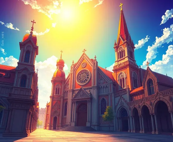 church background anime