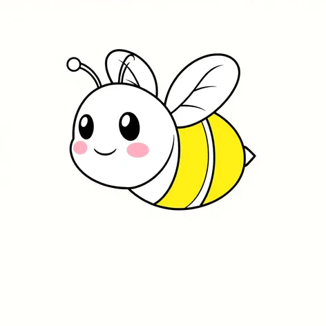 cute bee coloring page