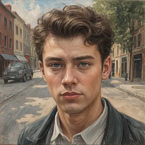 oil painting, portrait, man,