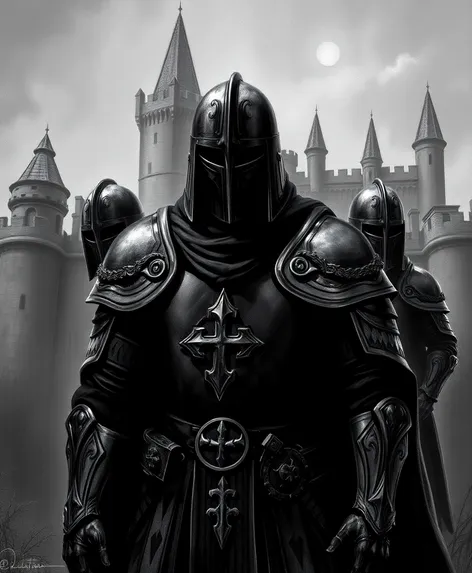 black and white armor