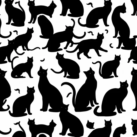 Background of Cats silhouette