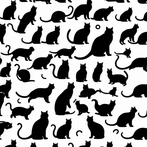 Background of Cats silhouette