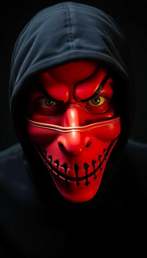 angry guy behind mask