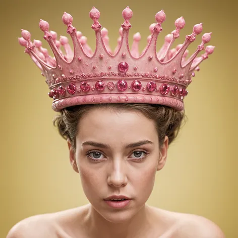 huge pink detailed crown