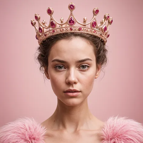 huge pink detailed crown