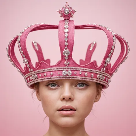 huge pink detailed crown