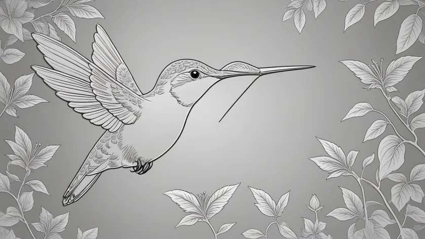 hummingbird outline